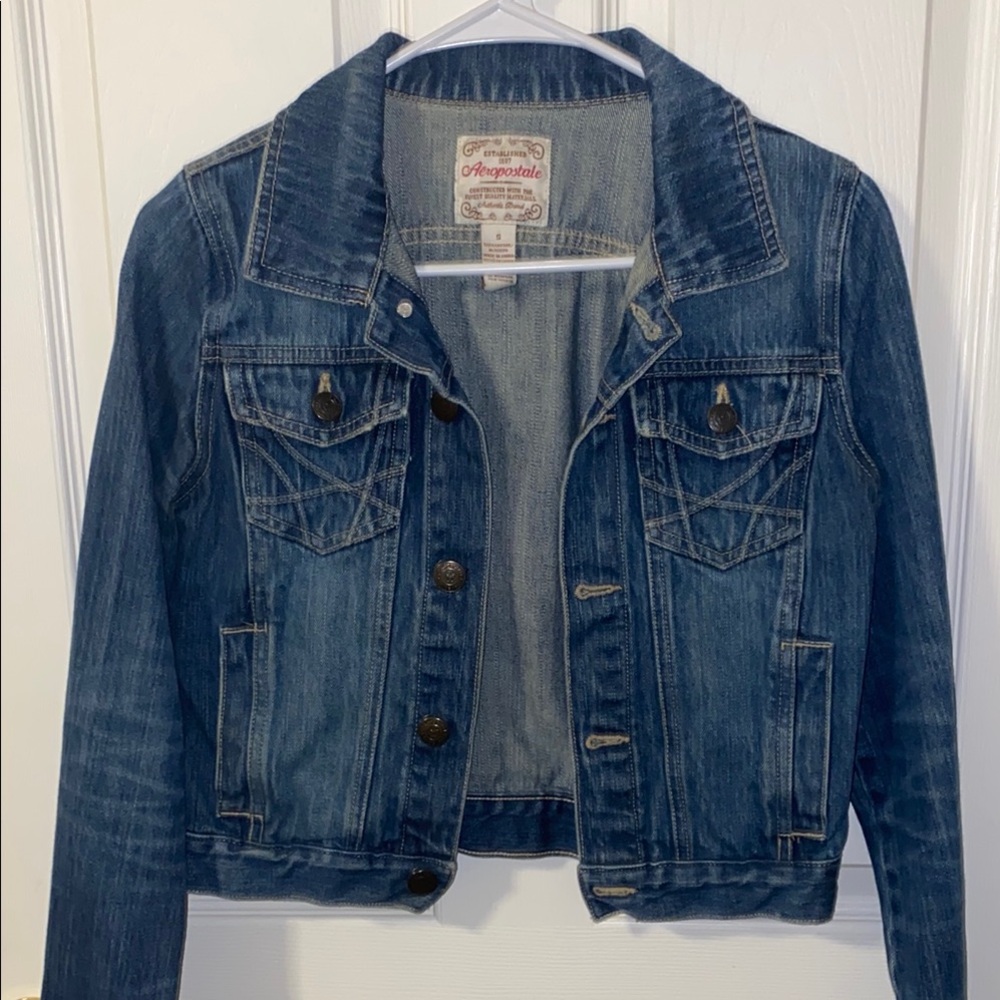 Aeropostale Blue Jean Jacket Classic Denim Style Size Small